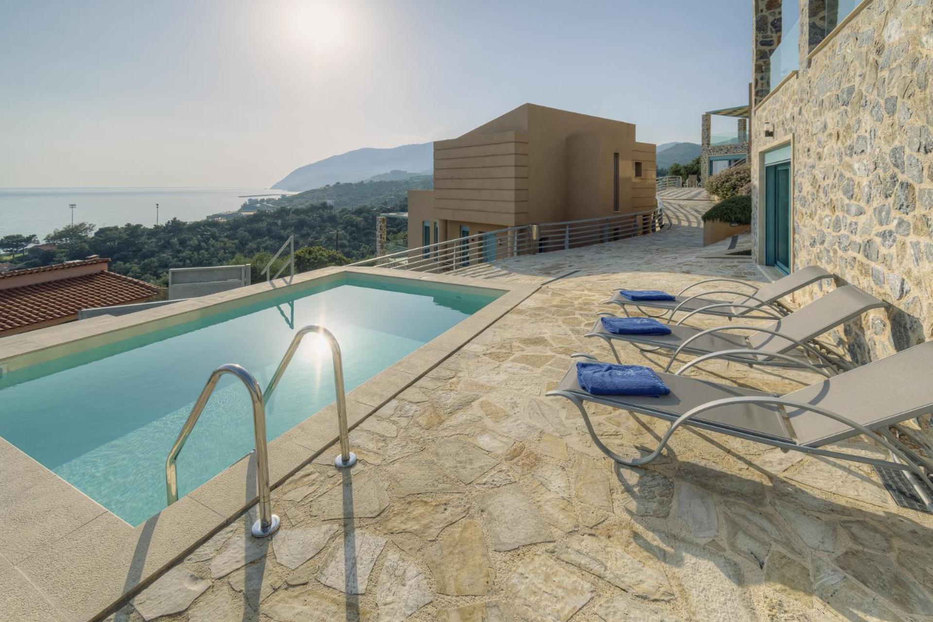 Ouzo Panoramic Houses 2, With Private Pool Plomari Buitenkant foto